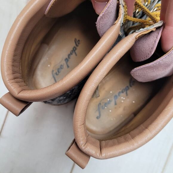 Free People Durango snake snakeskin leather hiker boots platform - Picture 10 of 11